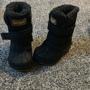 Cat & Jack Black Kids Winter Boots